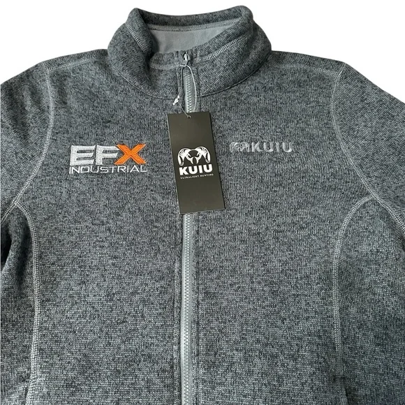 KUIU Base Camp Sweater Fleece Jacket Women’s Small Gray Full Zip NWT Embroidered - Picture 3 of 6
